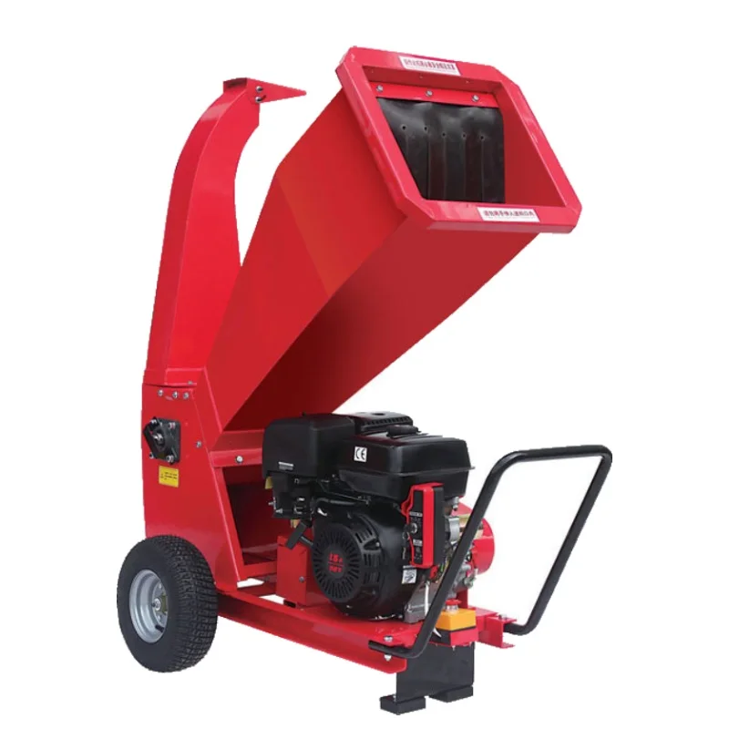 High Quality Horizontal Type 7 HP Mini Gasoline Tree Branch Crusher Wood Cutting Machine Wood Chipper Shredder