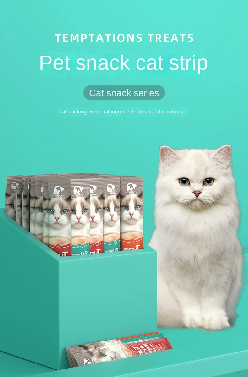 Factory Wholesale Liquid Nutrition Cat Licks Wet Food Chicken Cod Tuna