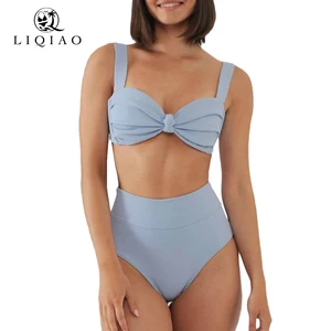 Trendy Two-Piece Bikini Swimsuit Sexy High-Waisted European American Style Women's Swimwear Wholesale