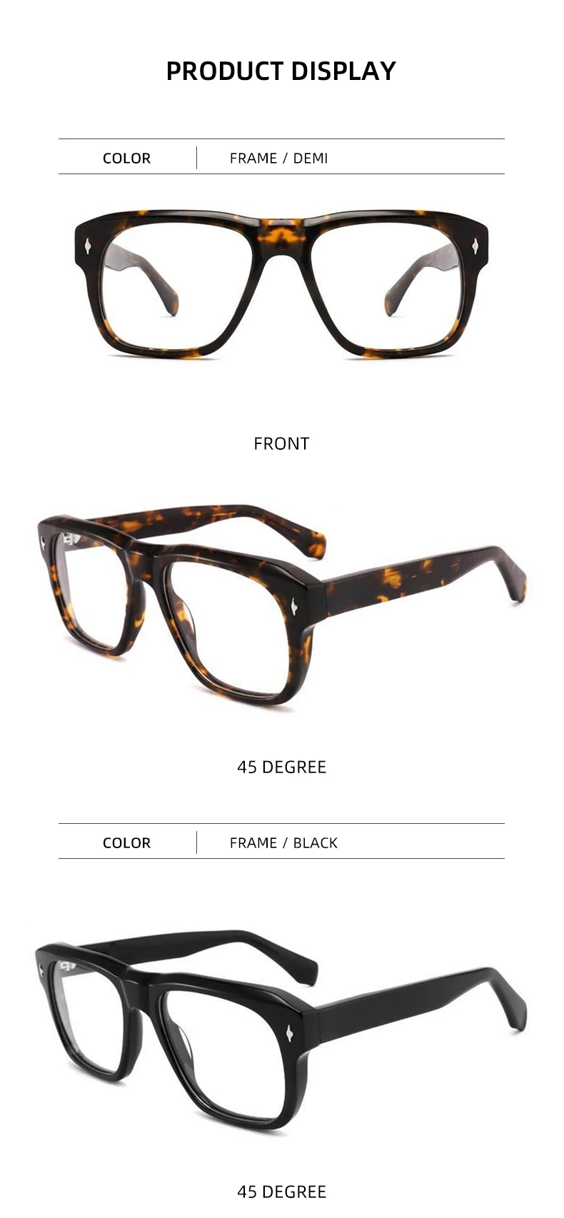 Eyeglass Frames Men Original High Quality Unique Acetate Optical Frame