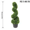 Albero topiario di bosso artificiale a spirale verde (120 cm/3,93 piedi)
