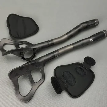 ロードバイク用エアロバーハンドルバー カーボン製MTBレストハンドル