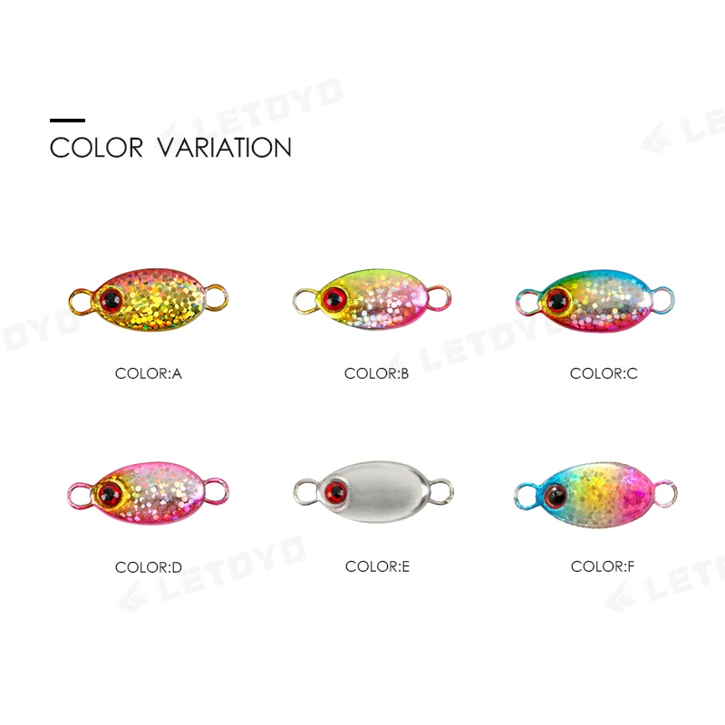 Micro Jig Spoon Lures 2g 3g 5g - Colorful Metal Fishing Spoons for