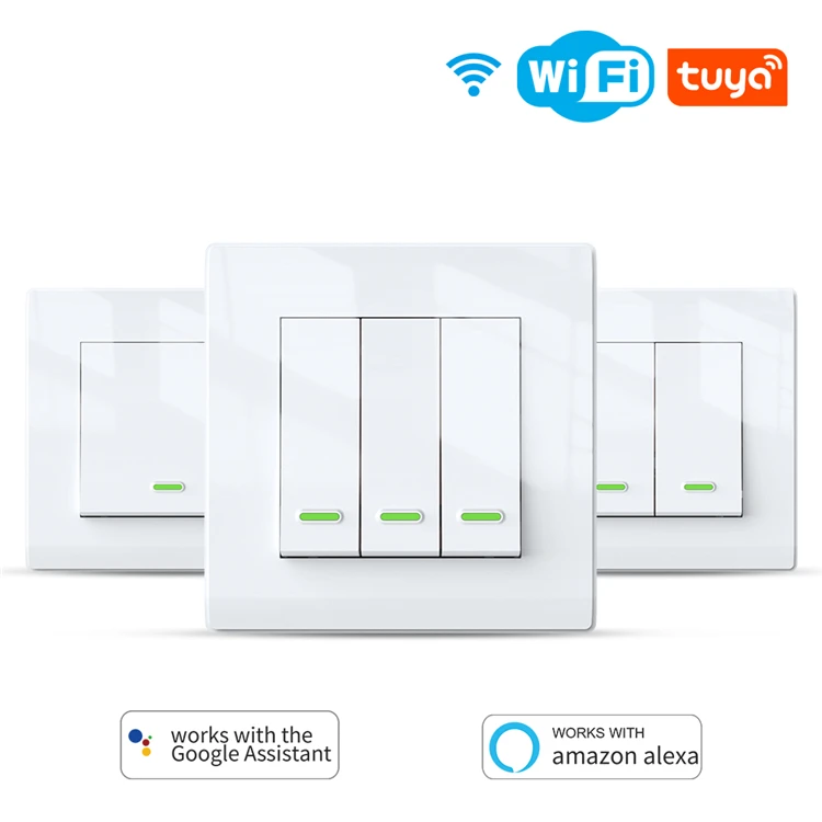 Настенный выключатель Tuya для умного дома ЕС/Великобритания 1/2/3