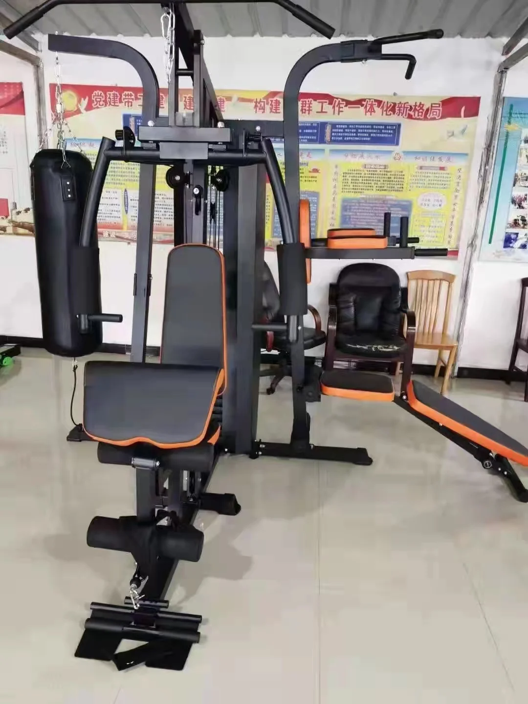 New Product Gym All in One 3 Station Multi Gym Trainer With Warranty and Free Logo