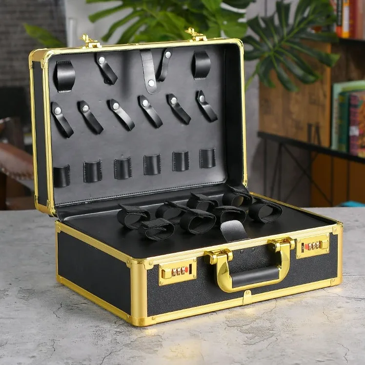 Metal Barber Organizer Box Portable Aluminum Barberia Briefcase Barber