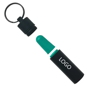 Wholesale P10 Custom Metal Canister Reusable Aluminium Tube for Noise-Cancelling Foam Earplugs Hearing Protection Storage