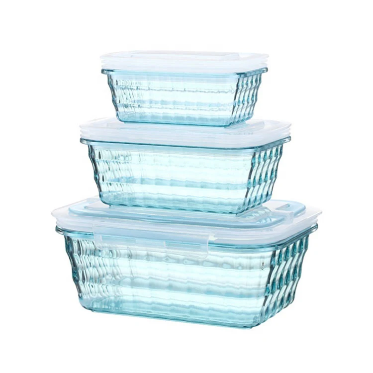 Portable Frozen Food Storage Container Plastic Lunch Boxes with Lid
