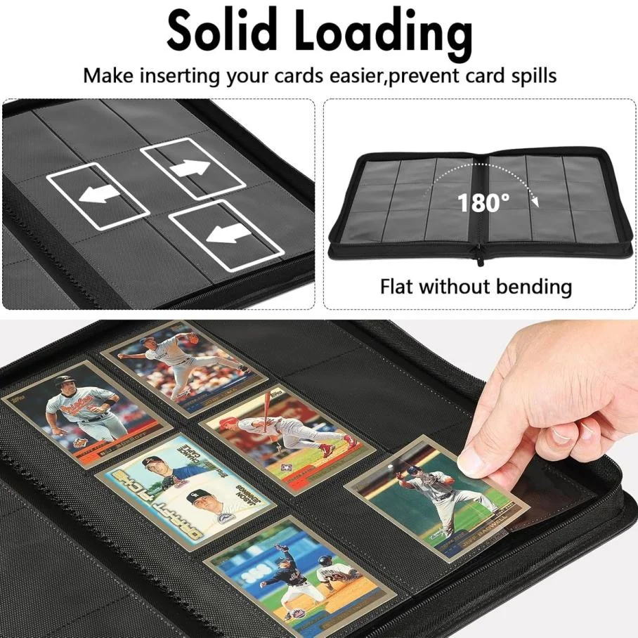 Custom Card Binder 9 Pocket 360 Side Loading Sports Card Collection Binder  for Yugioh Tcg Card Book Holder