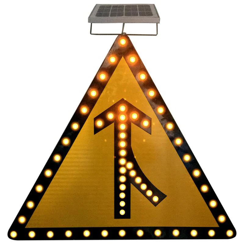 Высококачественный Лидер продаж предупреждающий треугольный СВЕТОДИОДНЫЙ дорожный знак на солнечной энергии