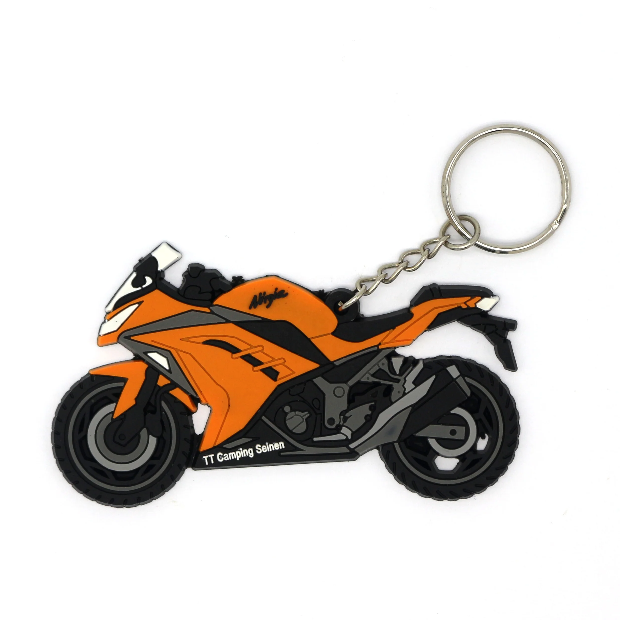 Factory Price Custom Logo Motorcycle Rubber Keychain Plastic 3d Soft Cartoon Pvc Keychain