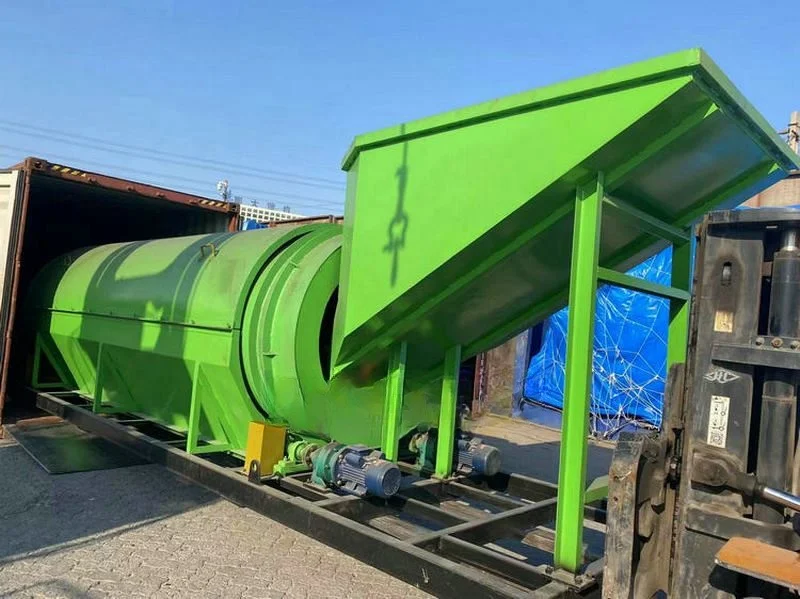 Rotary Drum Screen Sifter Electric Sieve Soil Screening Machine Trommel Screen Topsoil Screener Sand Screening