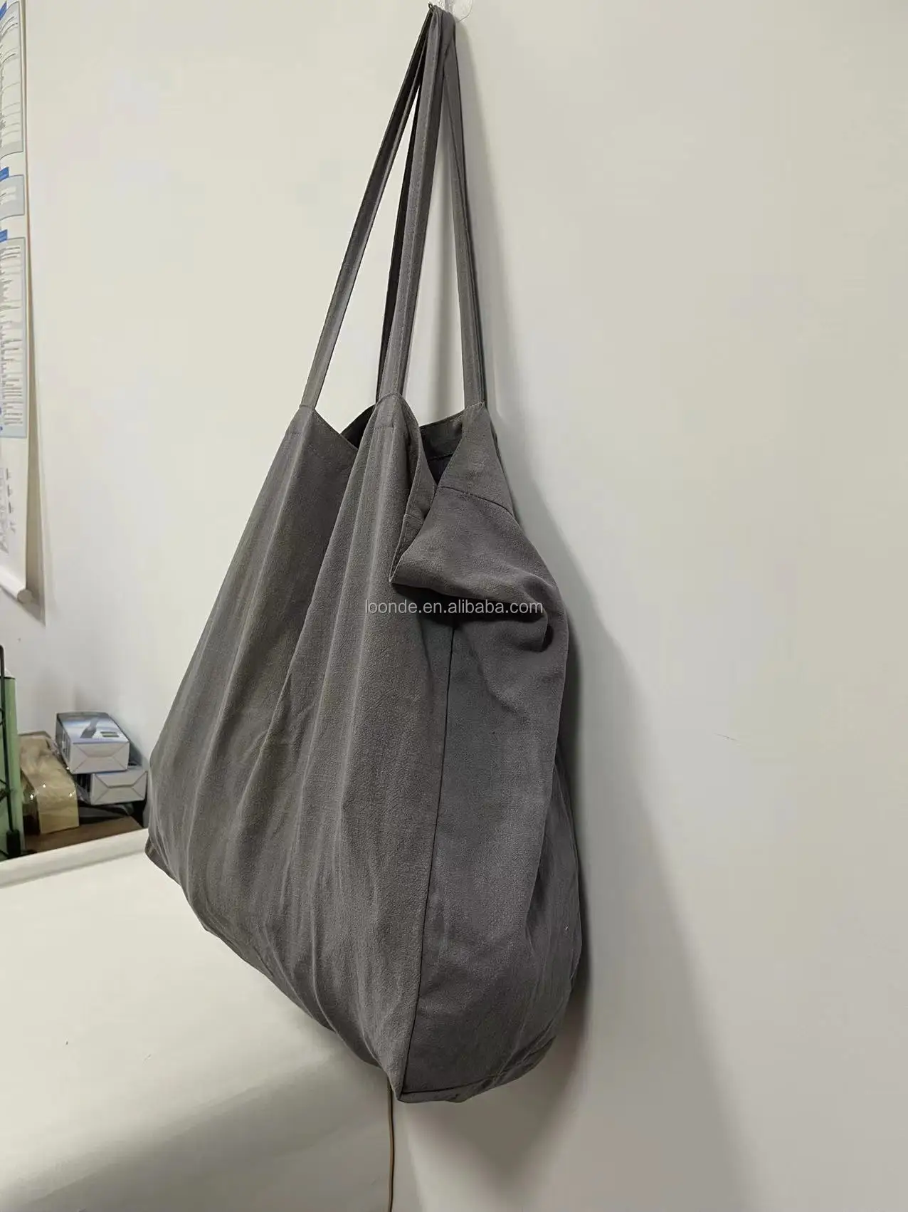 Large Cotton Linen Bag Linen Tote Bag Roomy Linen Grocery Shopping Bag