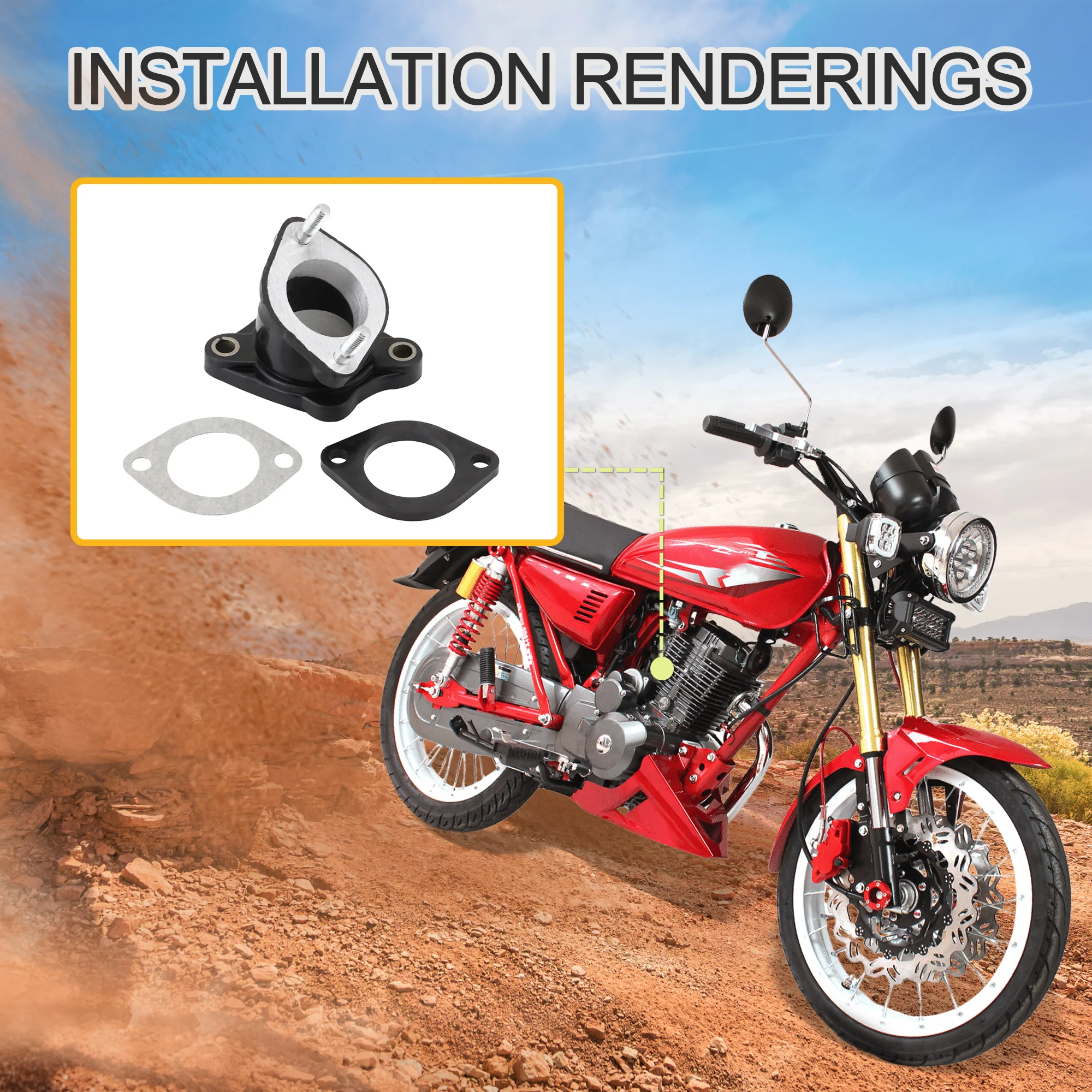 Collecteur D'admission En Aluminium 30mm Pour Moteur CG 200cc 250cc - Quad, Dirt Bike, Go-Kart - 4