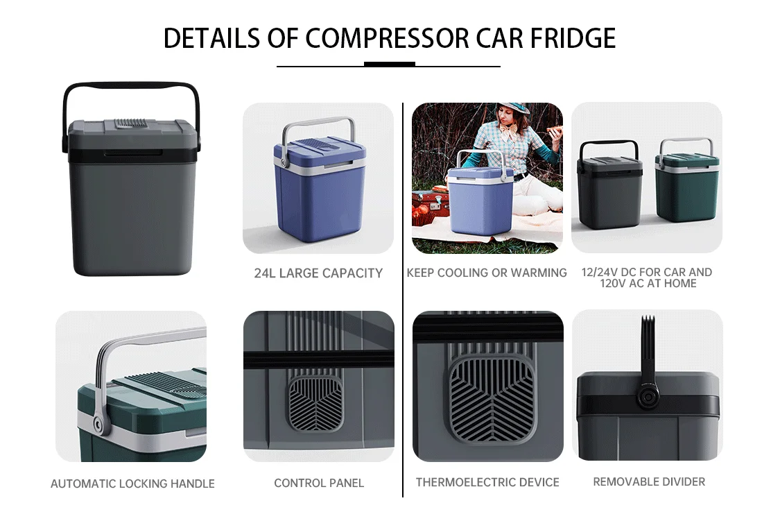 Portable Freezer Car Fridge Dc 12v Car Refrigerator Outdoor Cooler Ac 230 Electric Cooler Box