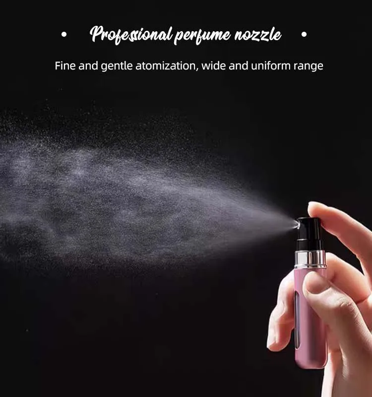 Factory Direct 10ml 8ml Portable Round Aluminium Perfume Atomizer Twist up Metal Cosmetic Spray Bottle Pump Sprayer Refillable
