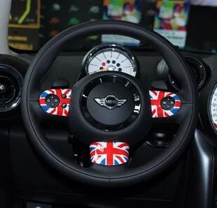 Автомобильная декоративная наклейка, чехол на рулевое колесо для миниатюрного медного гражданина