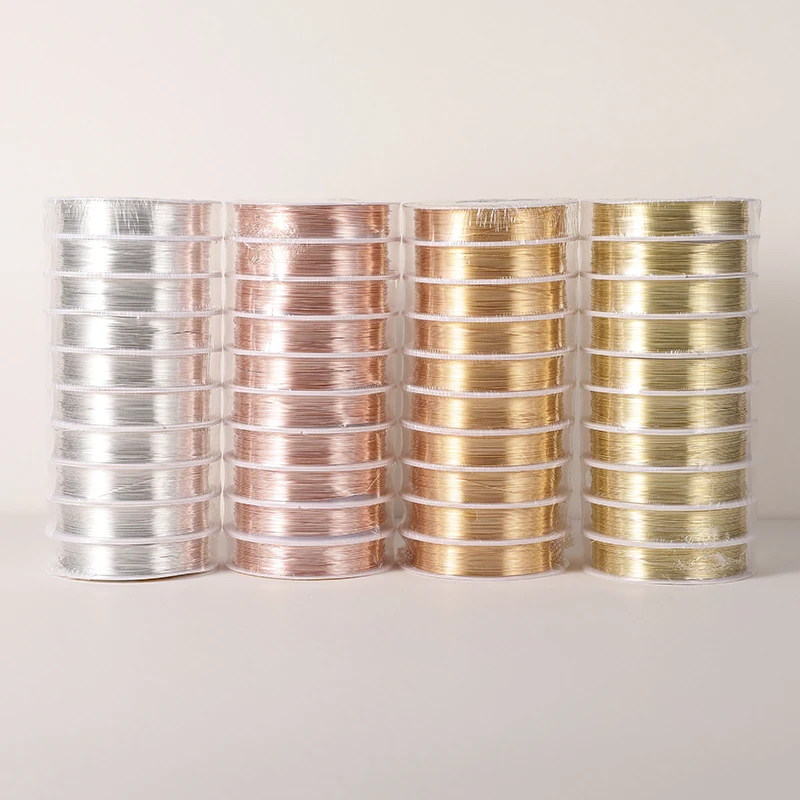 Оптовая продажа медная проволока для творчества аксессуары волос ручной работы изготовления серебряная ювелирная