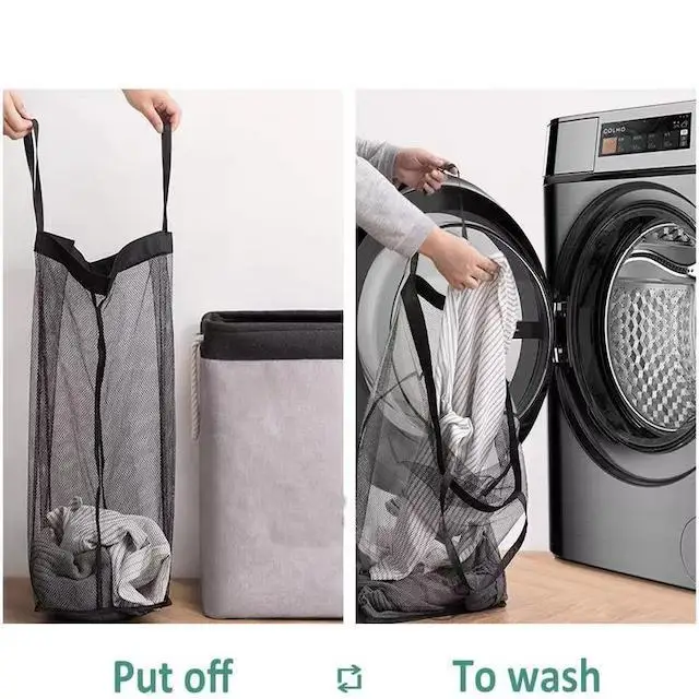 Porte-vêtements Pliable Panier à Linge Sac De Rangement Organisateur