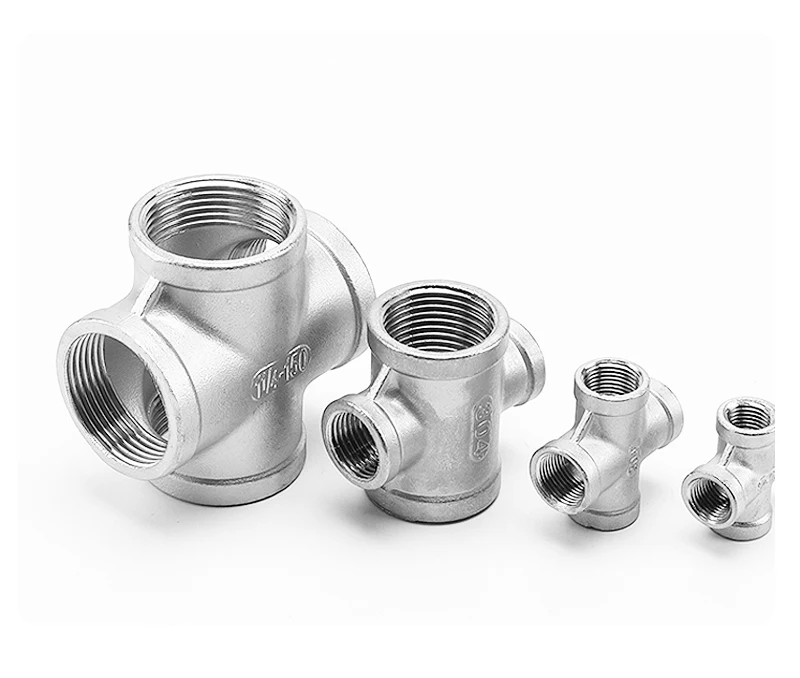 NPT ZG Stainless Steel 304 Pipe Connector - 4 Way Female Thread