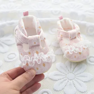 First Walkers Baby Shoes 0-1 Year Soft Sole Anti Slip Princess Prewalker Baby Shoes Bow Newborn Girl Shoes