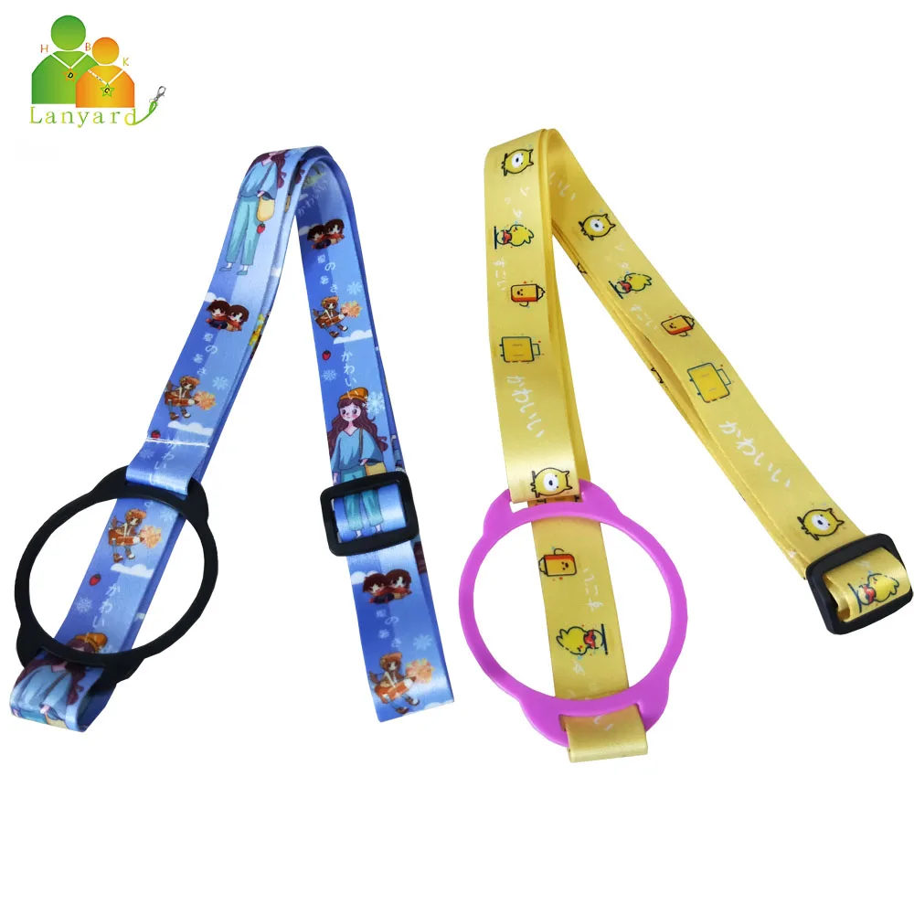 Custom Sublimation Polyester Ecofriendly Cup Bottle Holder Lanyard