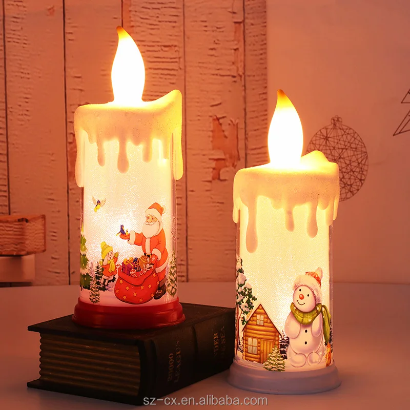 2023 Led Christmas Lights Decoration Christmas Led Pillar Candles