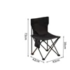 Chaise pliante extra-large noire-42 pouces