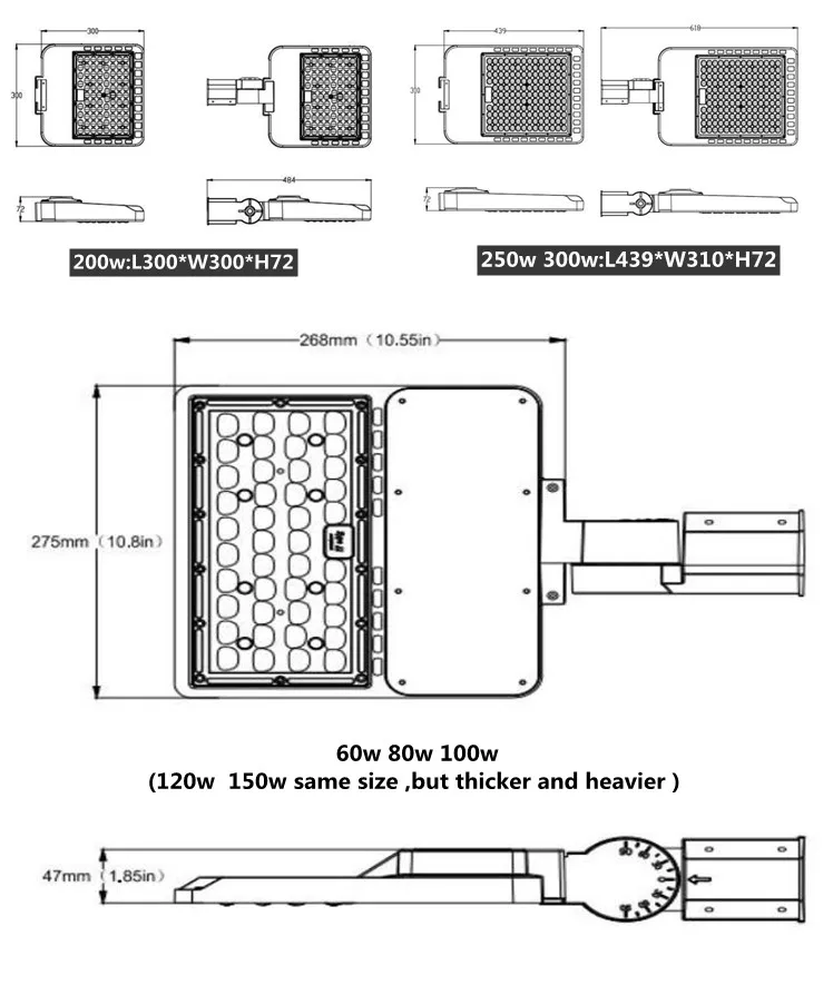 Etl Dlc Emc Certification Intertek Outdoor Led Lighting 400w 300w 250w ...