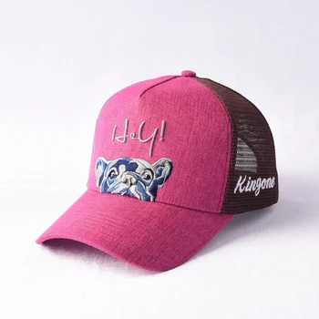 Hat manufacturer custom animal embroidery 5 panel golf adjustable  gorras trucker caps mesh hats
