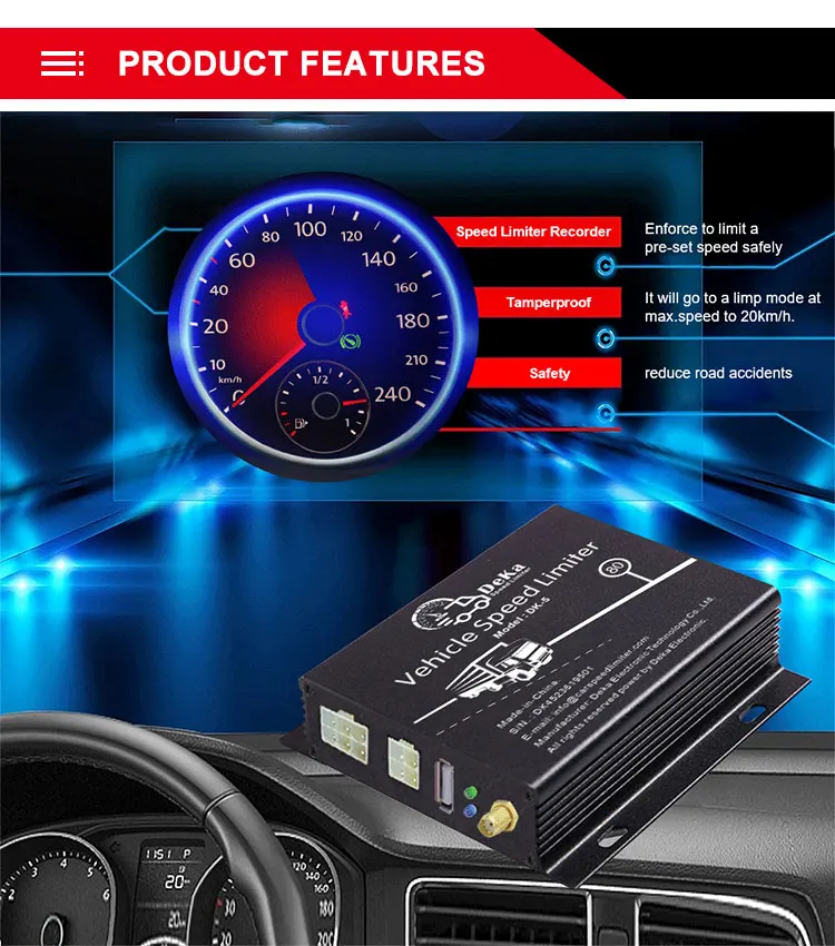 Electronic Mechanical Speed Limiter Car Alarm For Universal Truck Speed