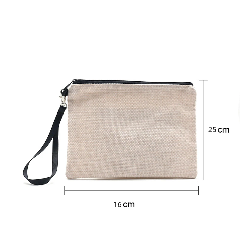 QUSENLON 10Pcs Sublimation-Blank Makeup Bags with Wrist Strap for DIY  Custom Makeup Pouch