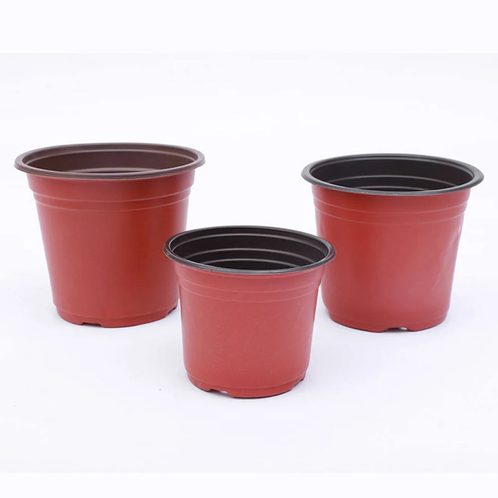Colorful Flower Plant Pot Double Color Pp Disposable Plastic Garden Small Flower Pots