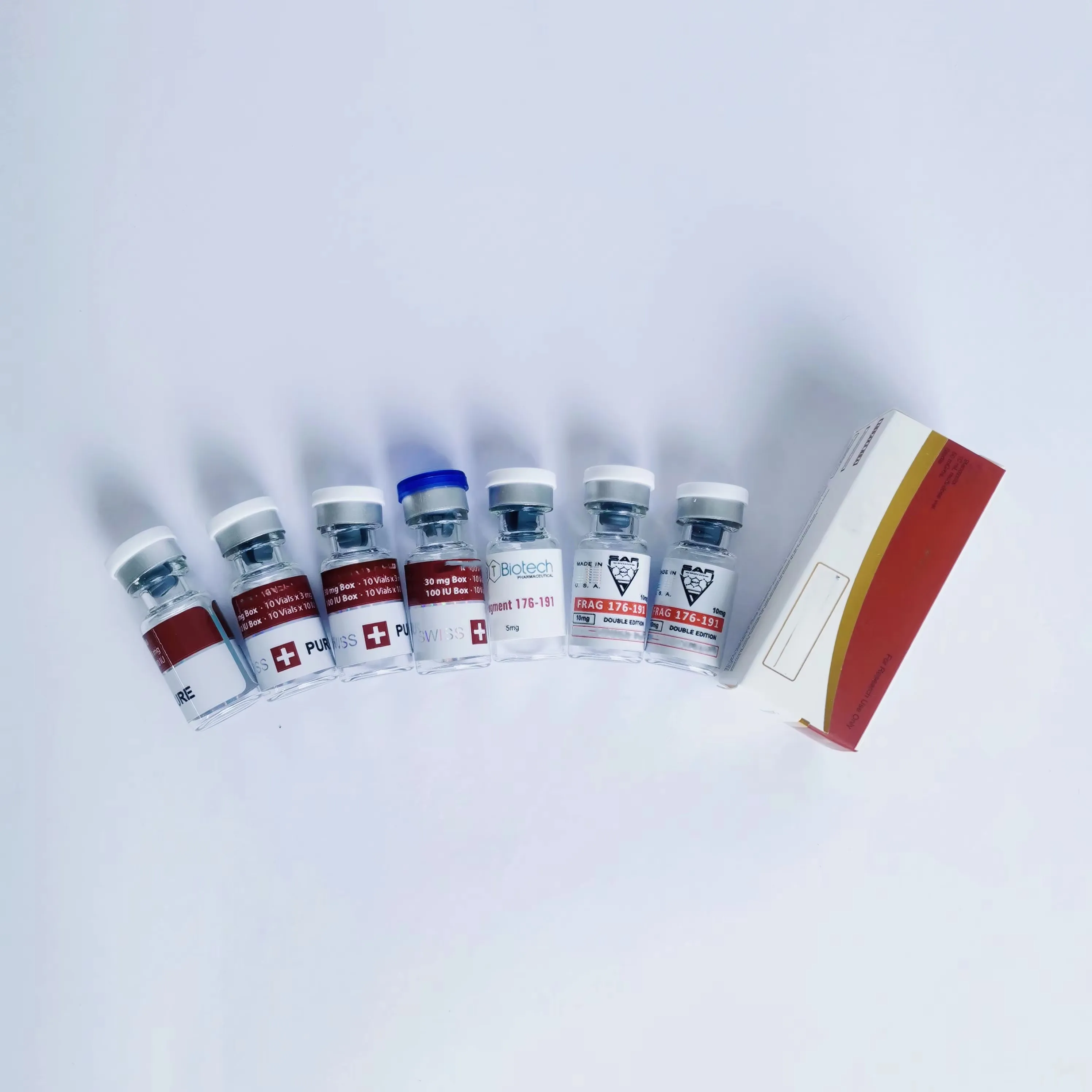 Custom Brand Injectable Oil Sticker Labels and Quick Production Paper Boxes for 3ml 10ml Vial Sizes