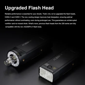 Godox AD200pro II 2.4G TTL Studio Strobe Flash 1/8000 HSS Outdoor Photography Pocket Flash Light with 2900mAh Lithium Battery detail image