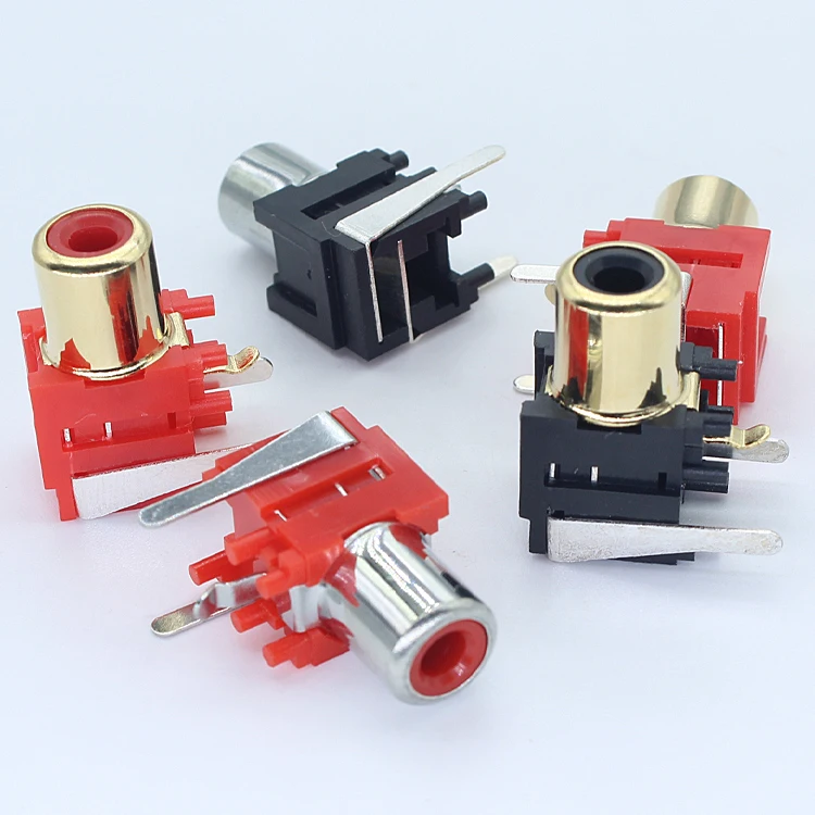 Rca Pcb Surface Mounting Connector Jack Dip 1 Pos 2 Contacts Single