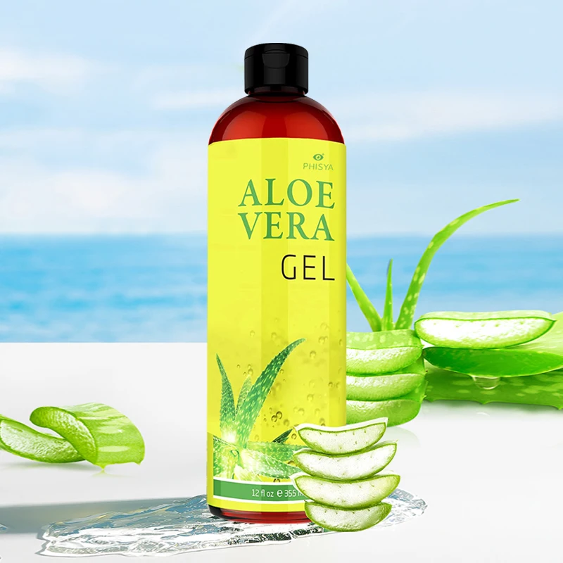 Private Label 100% Pure Naturl Organic Soothing Facial Aloe Vera Gel 100%  Pure Aloe Soothing Repairing Gel