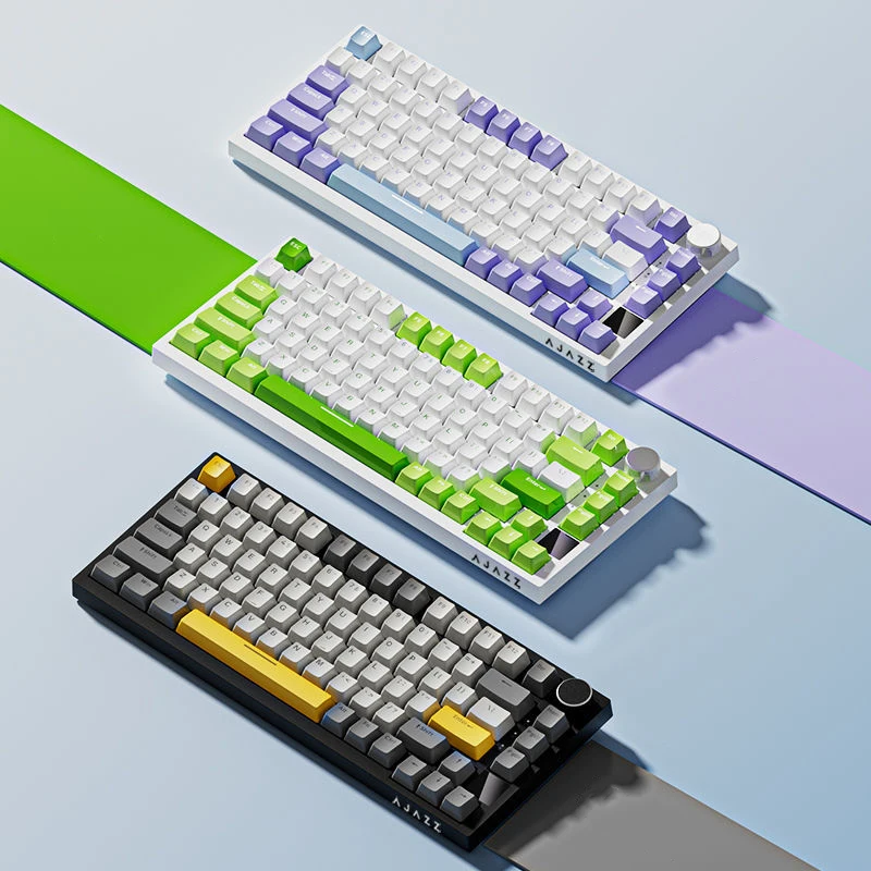 Ajazz AK820Pro 75% ガスケット ゲーミングキーボード RGB ワイヤレス