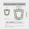 Clip trapézoïdal goutte d'argent B1044-62x57mm, fixation rapide en un clic
