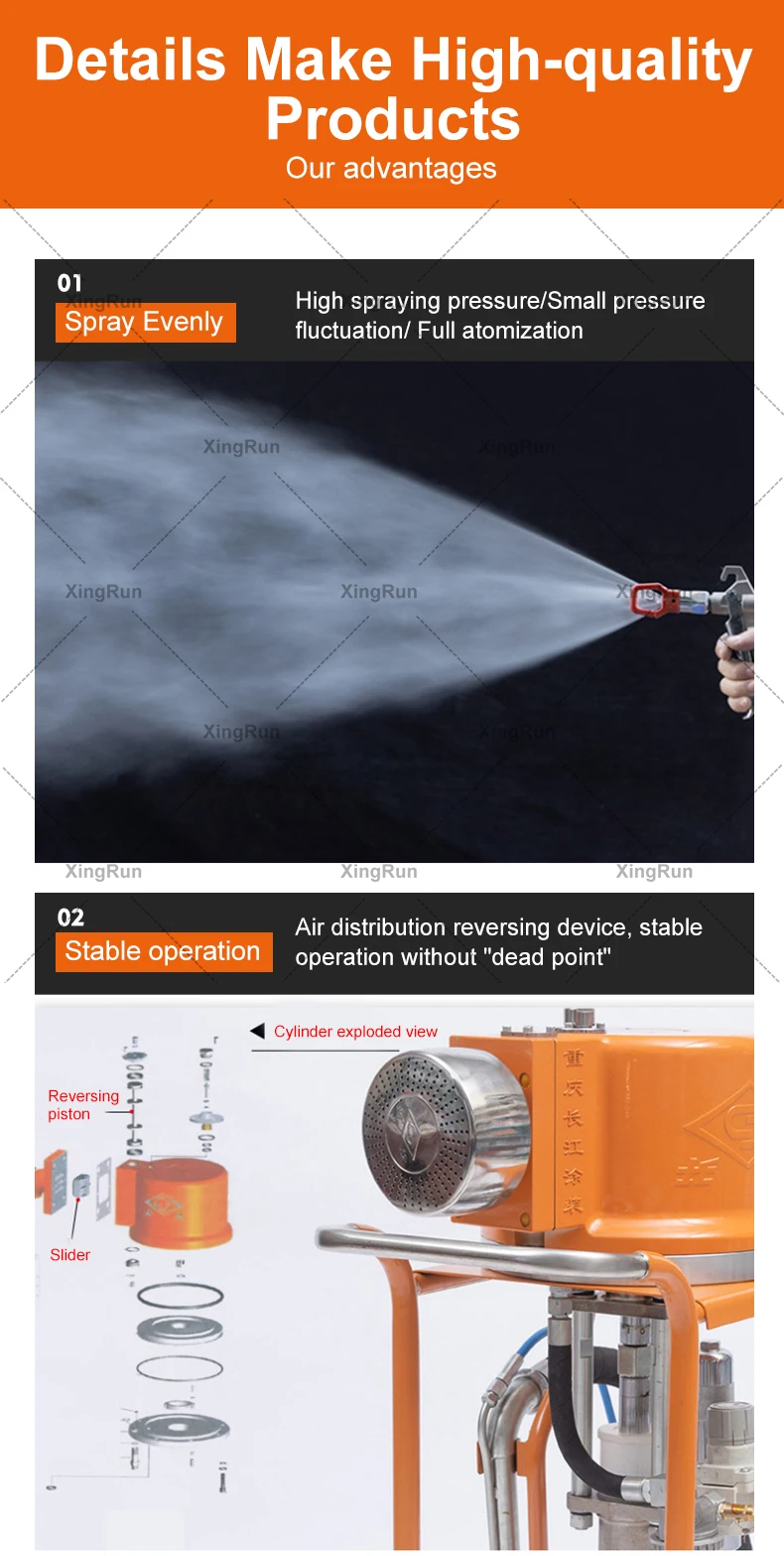 Waterproof Coating Air Powered Marine Pneumatic Spraying Machine