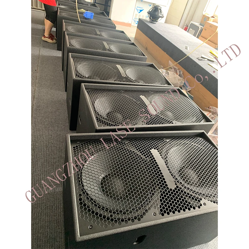 Pro audio video bass line array with Dual 18 inch Subwoofer speaker 1600W power outdoor concert sound system for stage