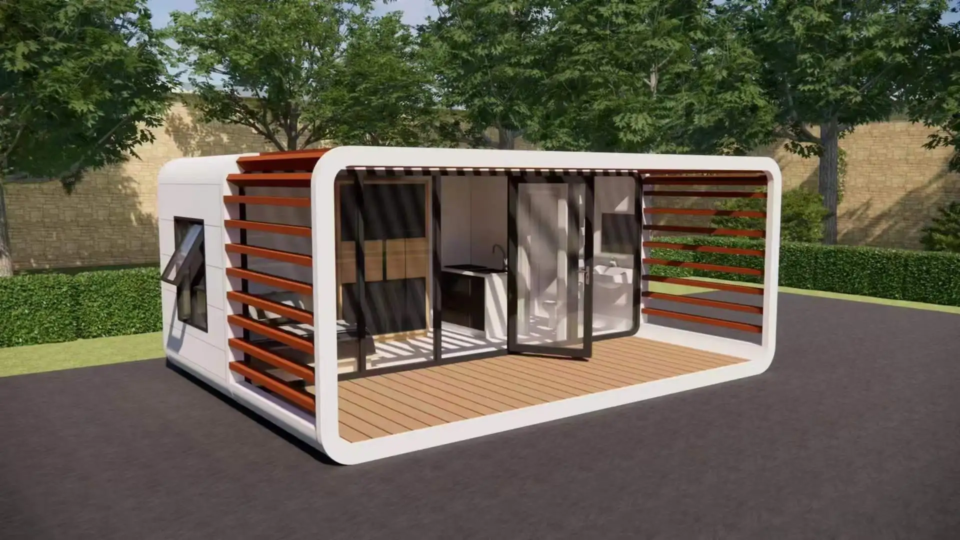 20ft 40ft Prefab Modular Houses Tiny Homes Cabin Office Portable Home ...