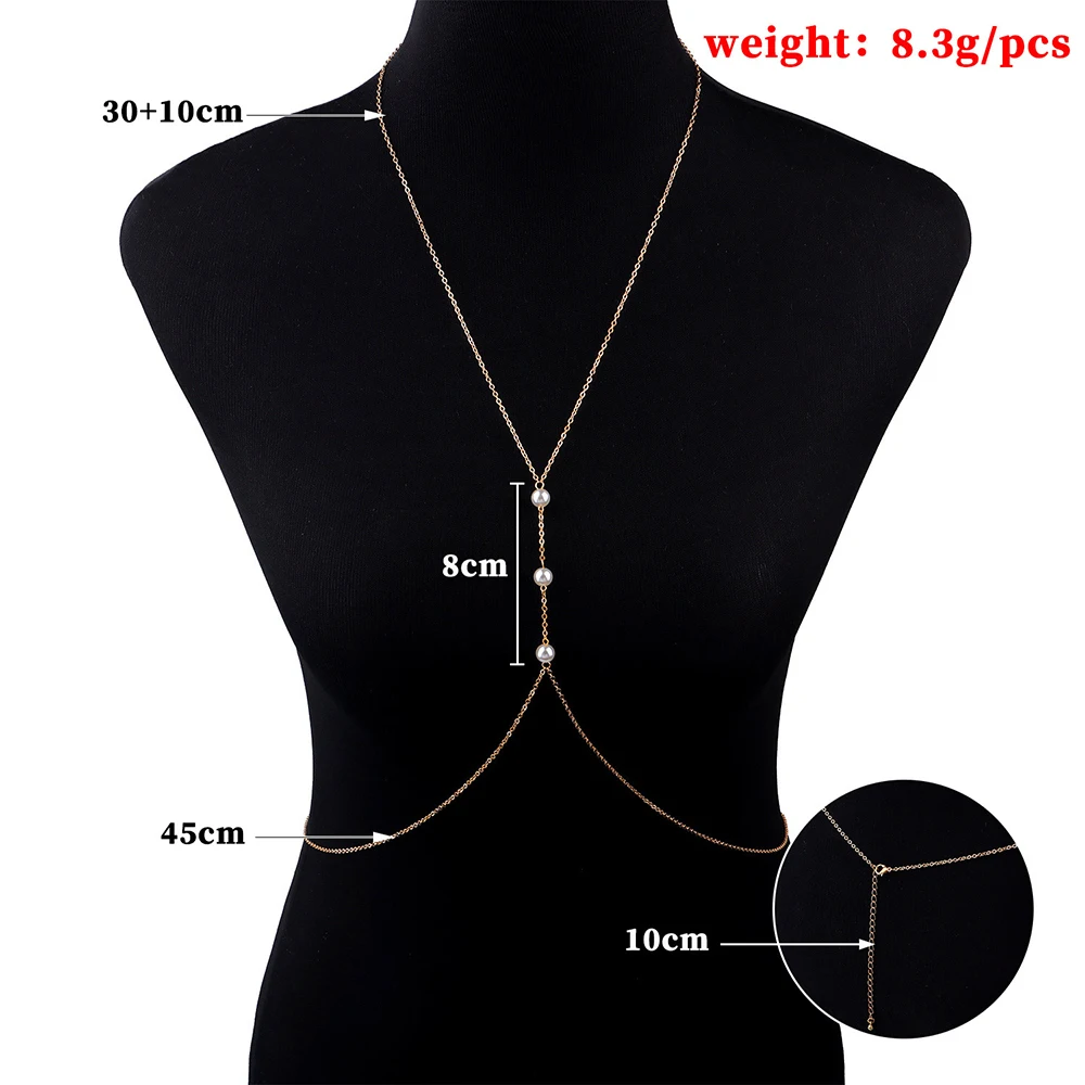 Fashion Jewelry Body Chain Gold Plated Aesthetic Body Jewelry X Shape
