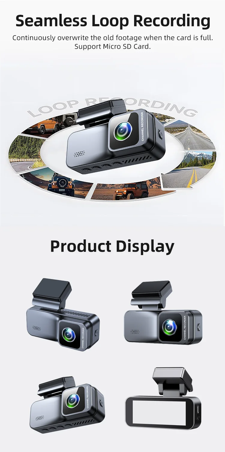 Factory Outlet AHD Dual Lens 3.2 Inch IPS LCD with 2k+1080P Dashcam Black Box Tracking and Speed Private Car for Personal Use manufacture
