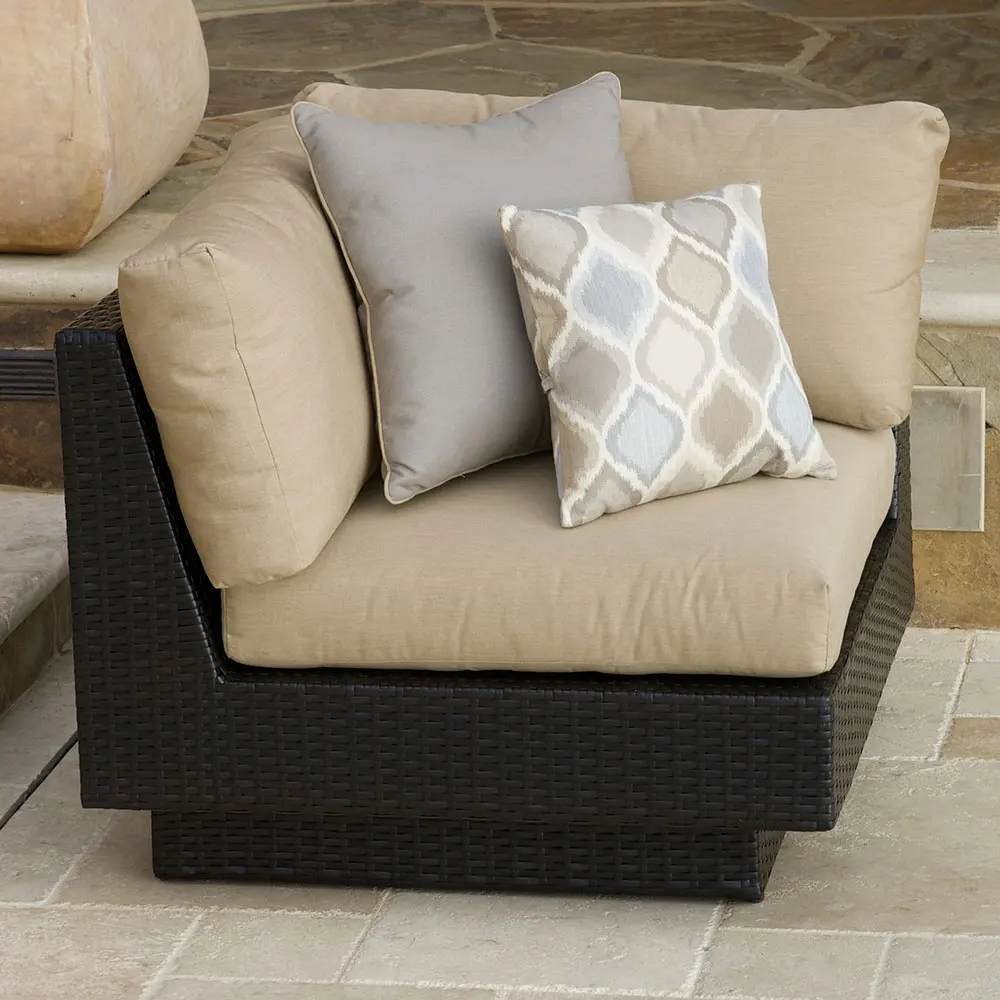 Sectional Durable Aluminium Frame Sofas Set Poly Wicker Ratan Garden