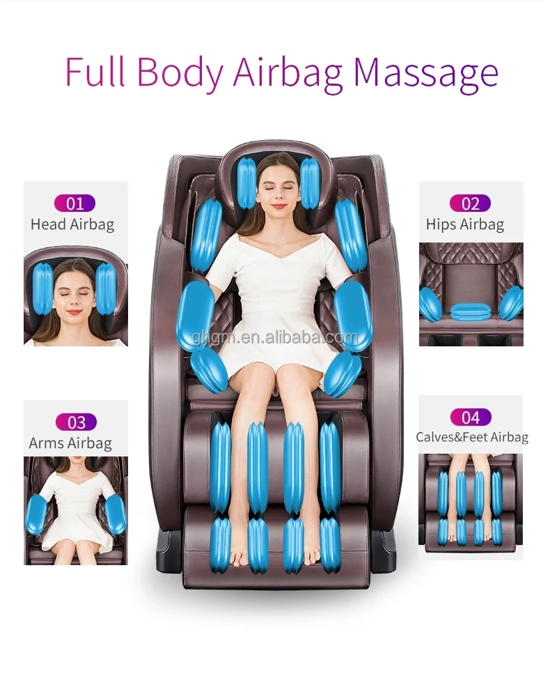 2023 Cheap Electric Leather Shiatsu Kneading Armchair Home Foot Massage Chair Full Body 8d Zero