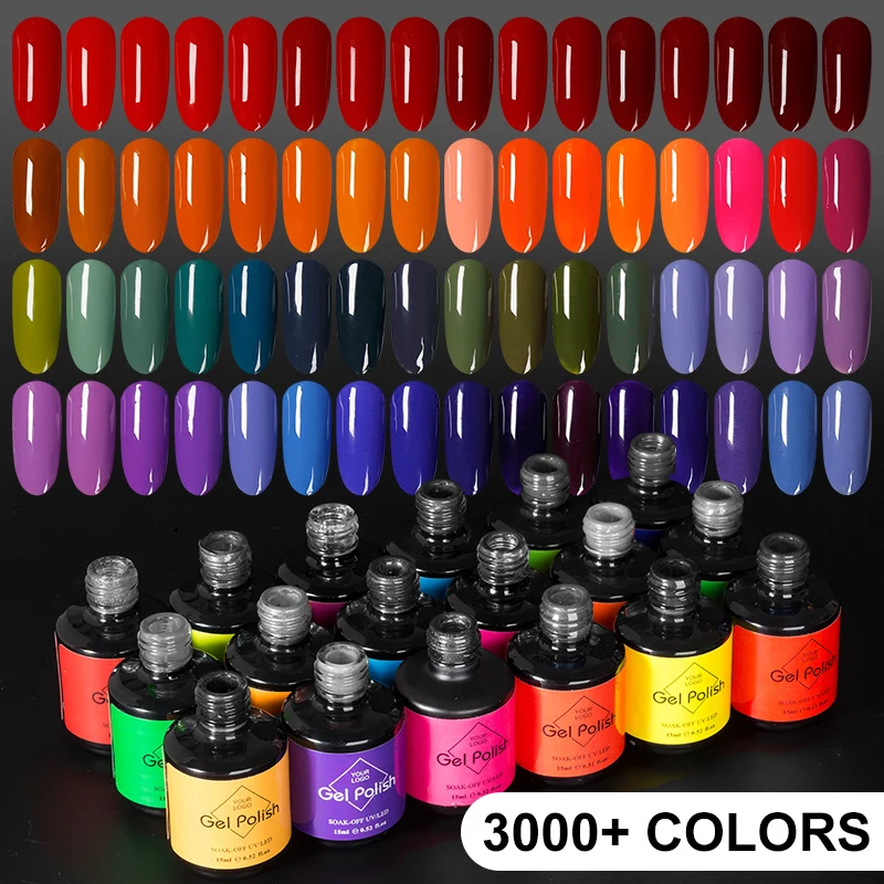 Free Shipping Private Label Gel Polish Set Bottle Nail Products Salon Cosmetics Uv Gel Nail