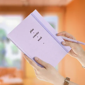 Custom Printed A4 A5 A6 Hardcover Eco-Friendly Meeting Notebook Journal Factory Waterproof Fabric Sewing Binding for Students