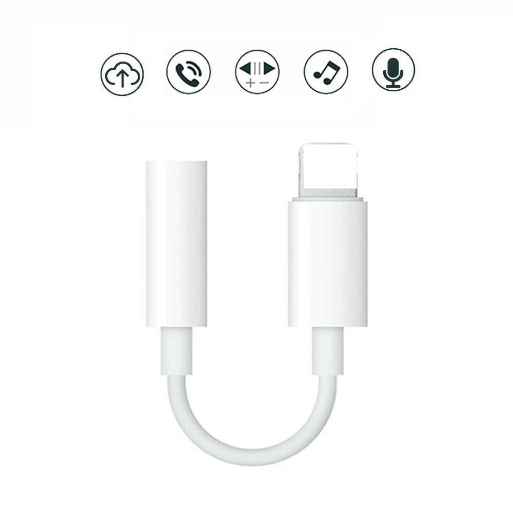 Оптовая продажа аудио адаптер 8 pin кабель для 3 5 мм с коробкой AUX переходник наушников Разъем