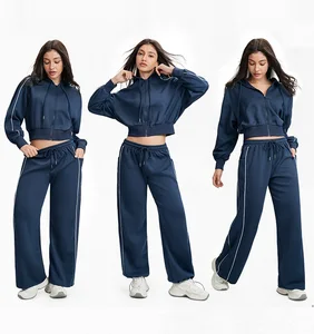 High Quality Manufacturers 2 Pieces Tracksuit Sets Outfit Women Sweatsuit Hoodie and Jogging Set